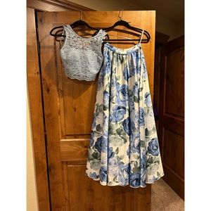 PROM DRESS: Speechless Two Piece Blue Dress